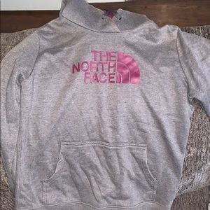 Grey North Face Jacket .